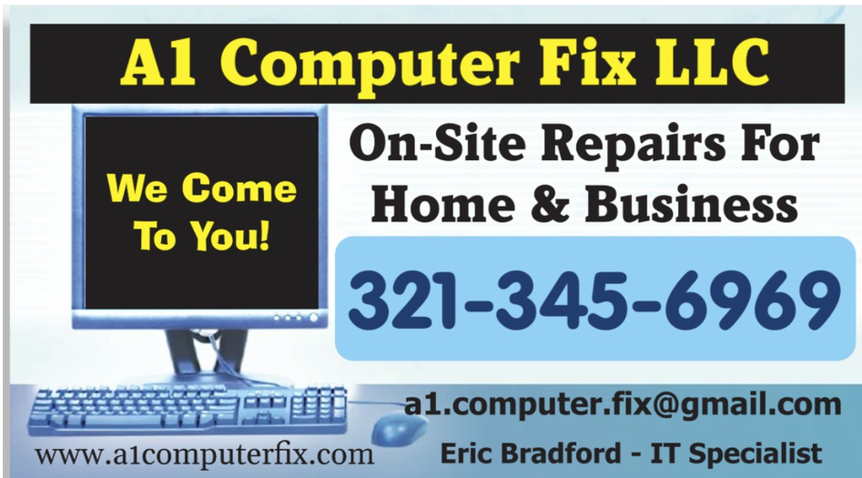 A1 Computer Fix LLC business card